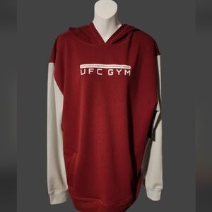 UFC GYM Men's Red and White Hoodie